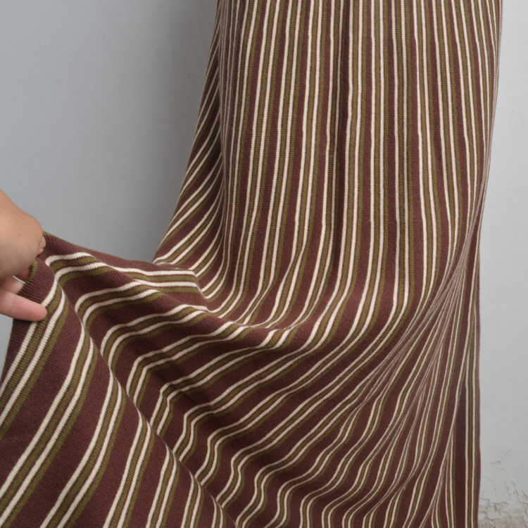 Summer High-End Fashion Knitted Color-Block Striped Pleated Spaghetti Strap Dress - Image 5