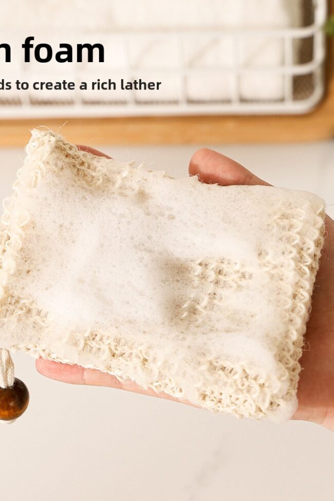 The Marlene Hanging Cotton Linen Soap Bag Detail – La Rose Couture Handbags & Clutches