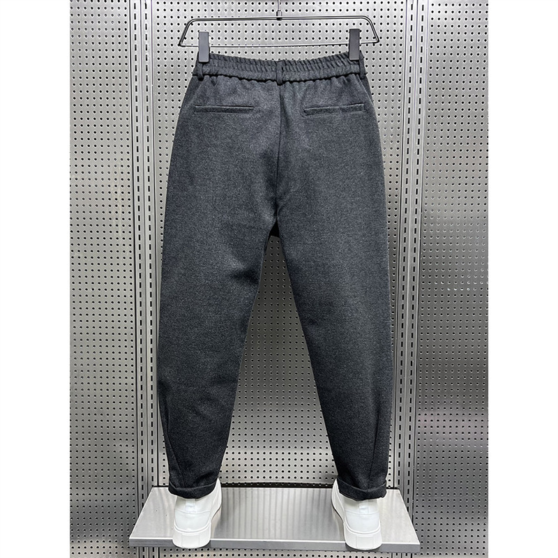 Mens Wool Blend Wide Leg Pants - Image 5