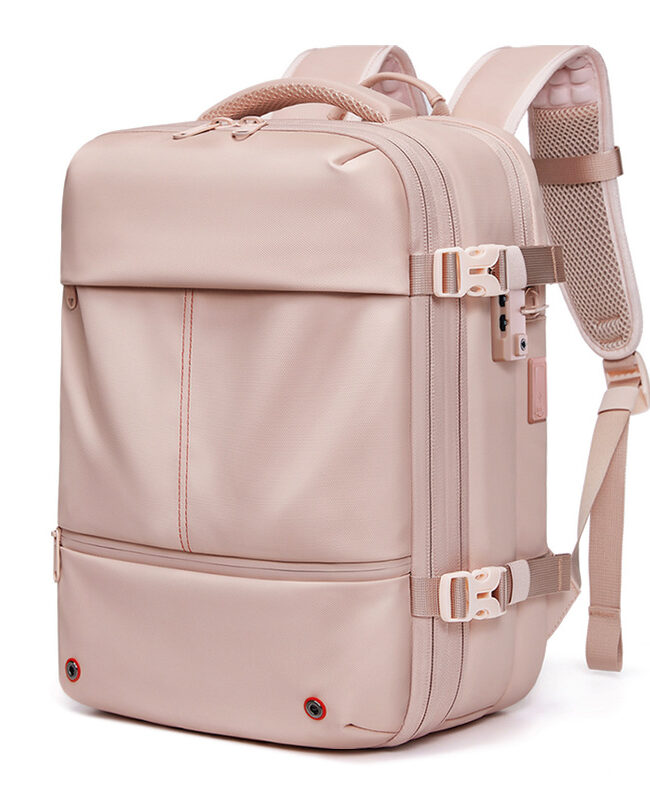 The Renee Vacuum Compression Travel Backpack with Wet Dry Separation Detail – La Rose Couture Handbags & Clutches