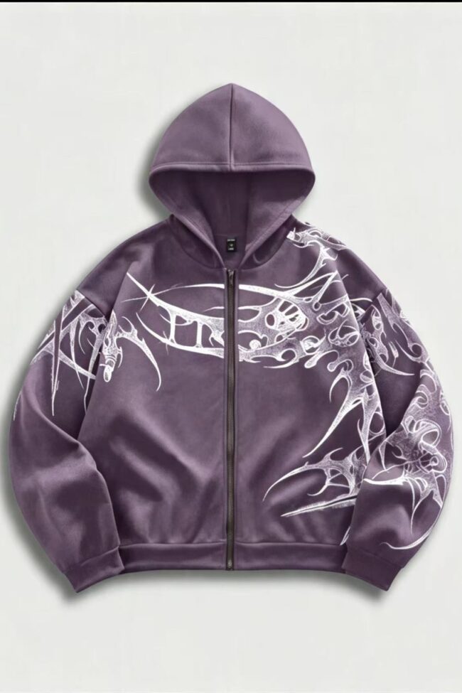 The Diane Gothic 3d Printed Hooded Sweatshirt Detail – La Rose Couture Tops & Blouses