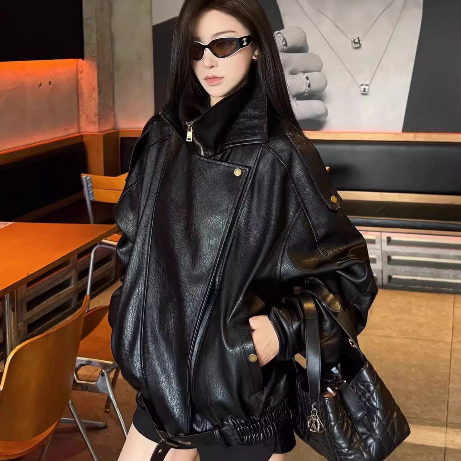 womens leather jacket