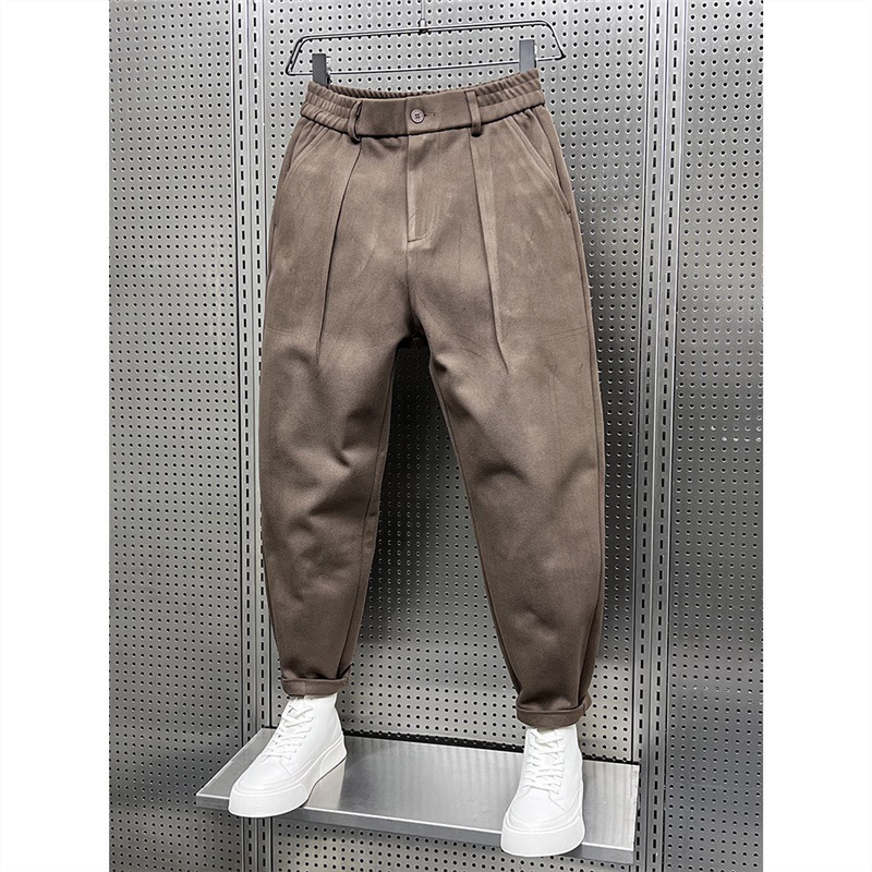 Mens Woolen Wide-Leg Harem Pants