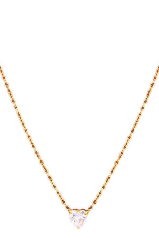 The Delphine Heart Birthstone Crystal Necklace Jewelry Detail – La Rose Couture Jewellery & Accessories