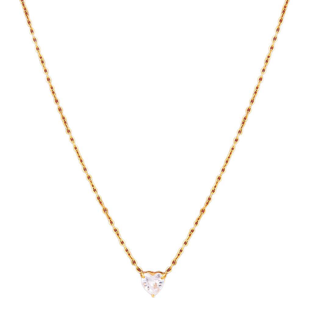 Heart Birthstone Crystal Necklace Women Fashion Jewelry - Image 5
