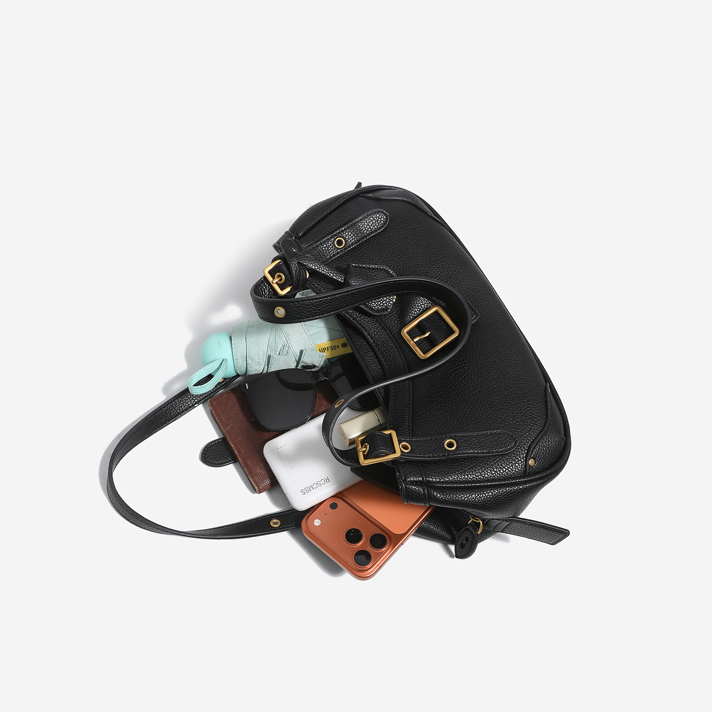 Retro Cowhide Saddle Shoulder Bag - Image 3