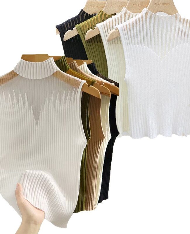 The Chloe Sleeveless Knit Top Detail – La Rose Couture Tops & Blouses