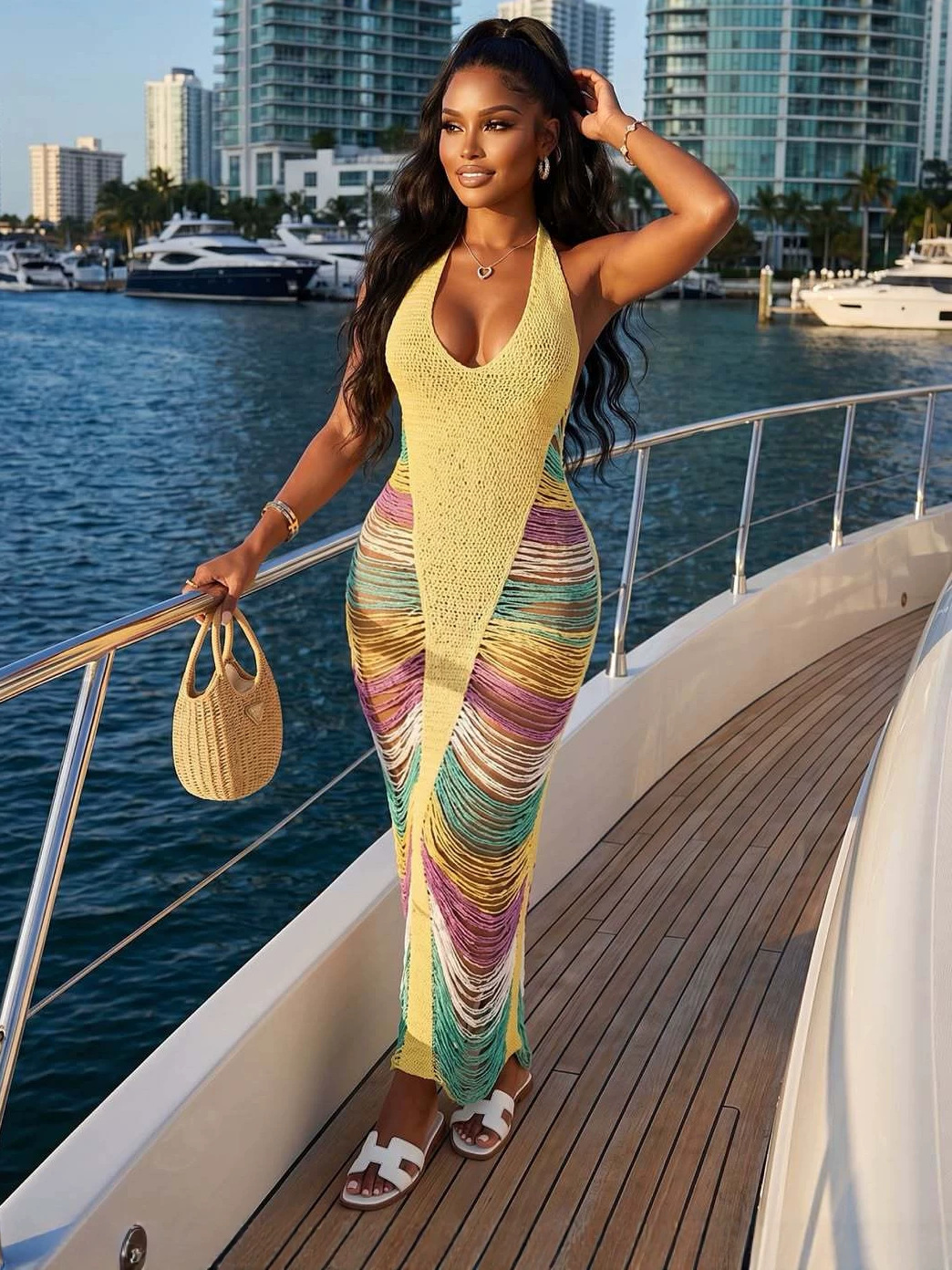 knitted bodycon dress for women - Image 2