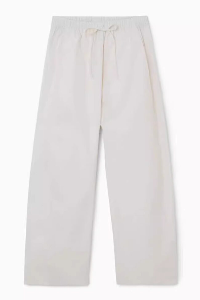 The Fleur Casual Elastic Waist Cotton Pants Detail – La Rose Couture Trousers & Skirts