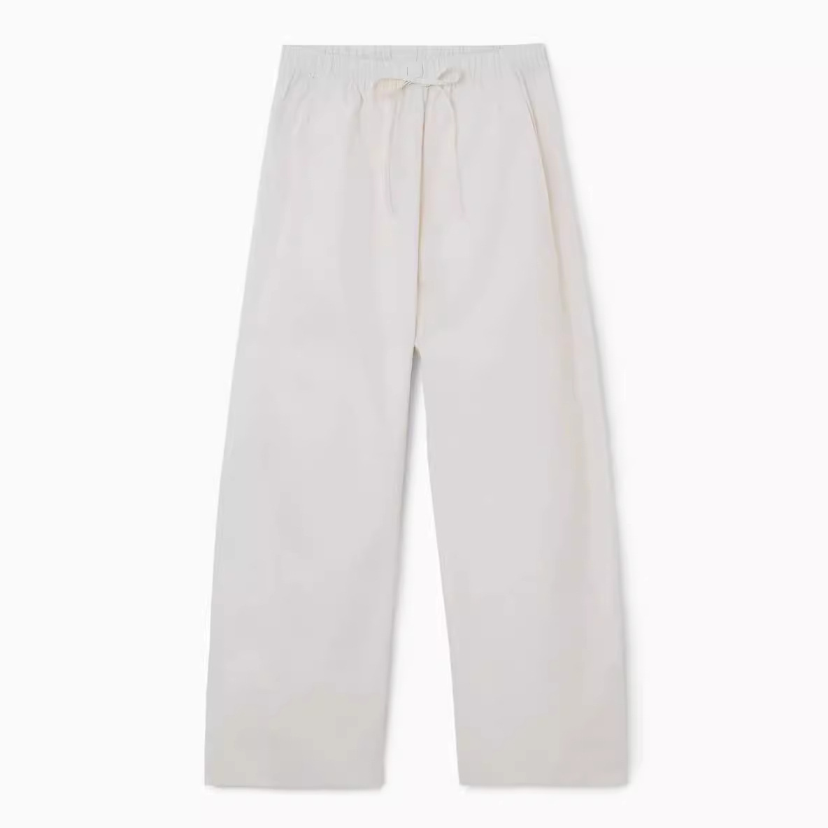 Womens Casual Elastic Waist Cotton Pants - Image 2