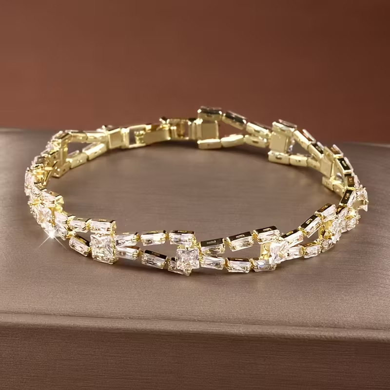 Zircon Hollow Chain Bracelet - Image 3
