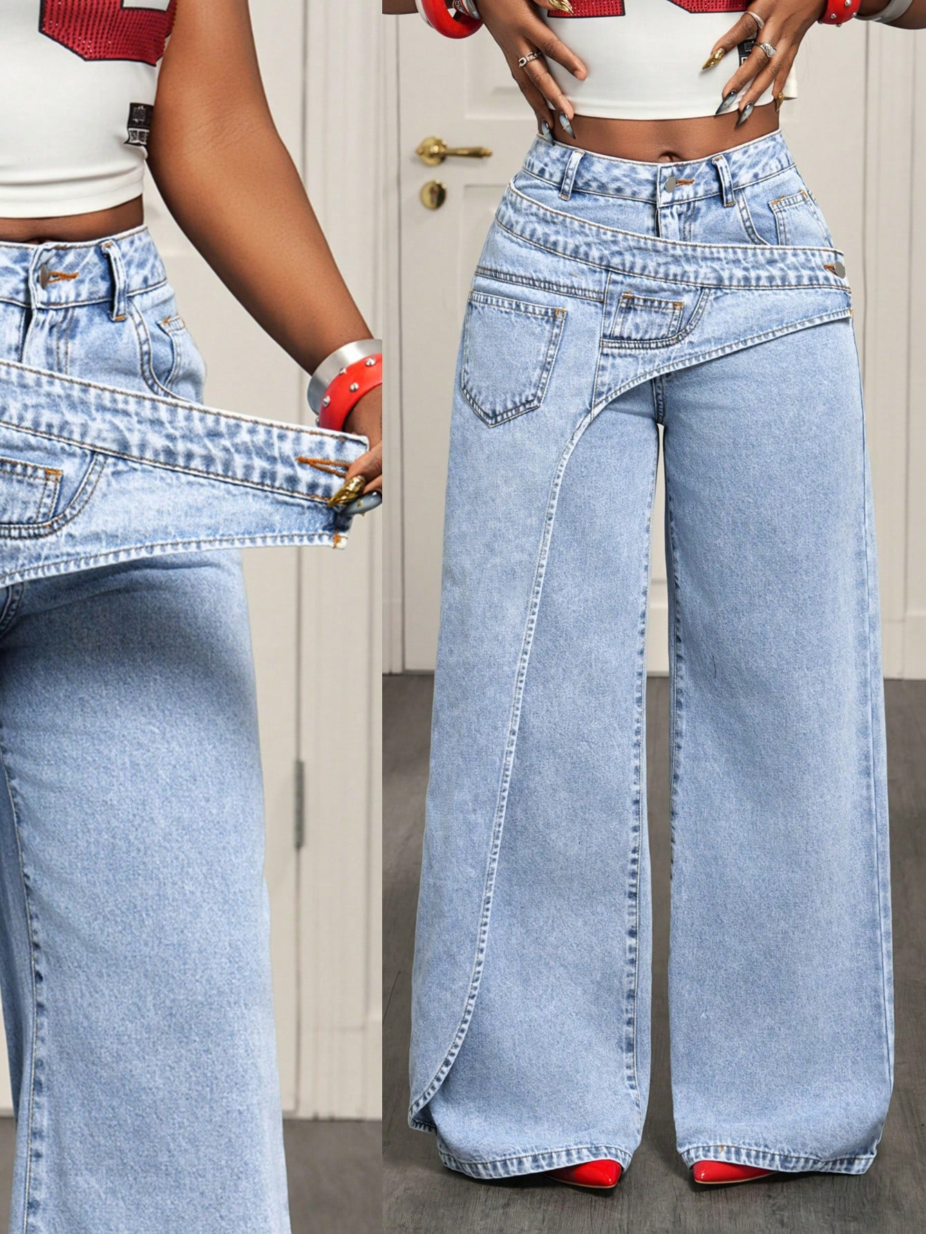 All-match Casual Irregular Women's Wide-leg Pants