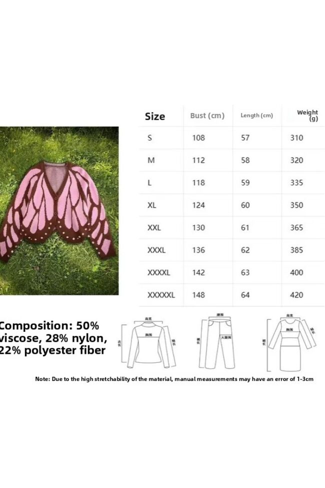 The Nina Butterfly Batwing Sleeve Knit Cardigan Detail – La Rose Couture Coats & Jackets