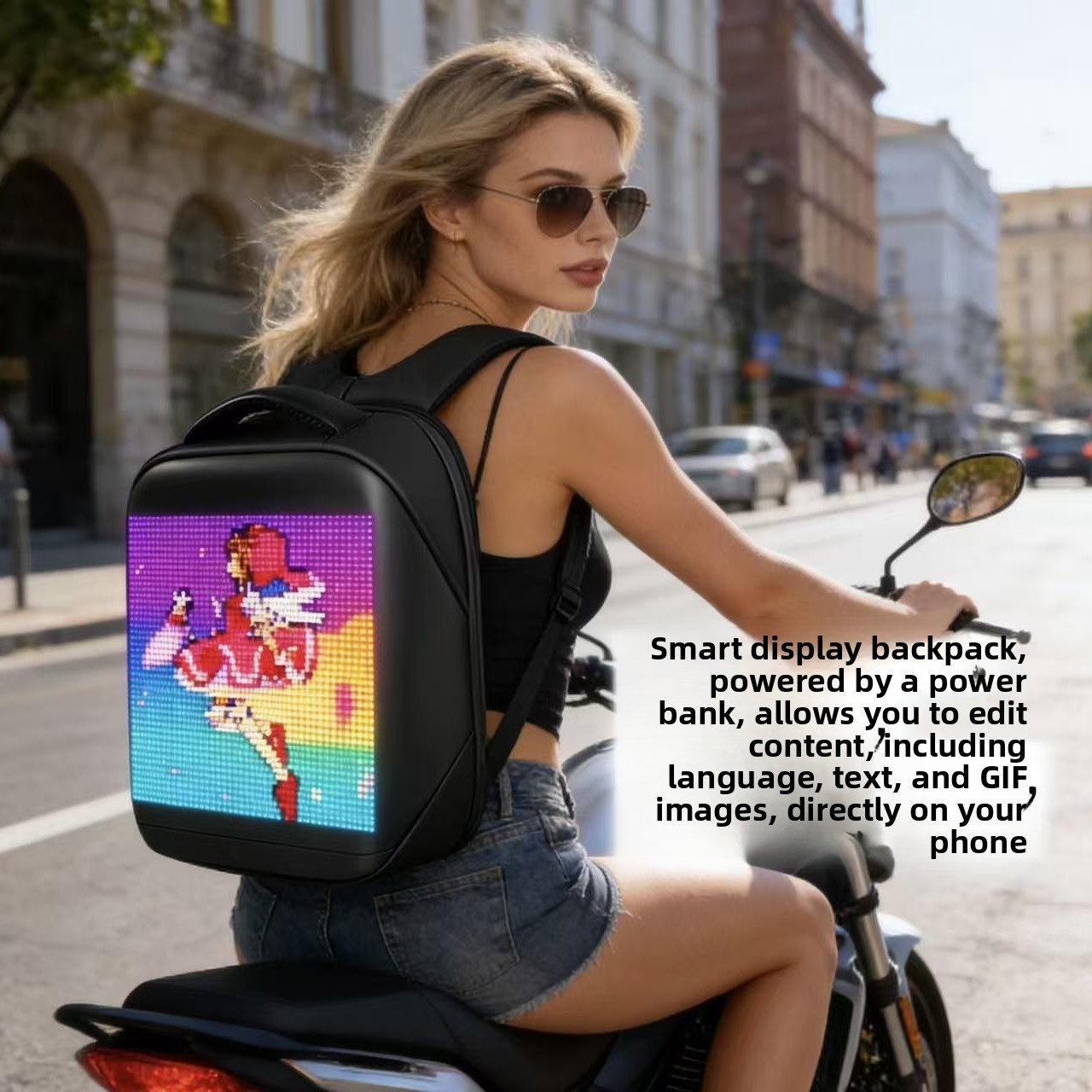 Programmable LED Electronic Backpack with Mobile Control - Image 2