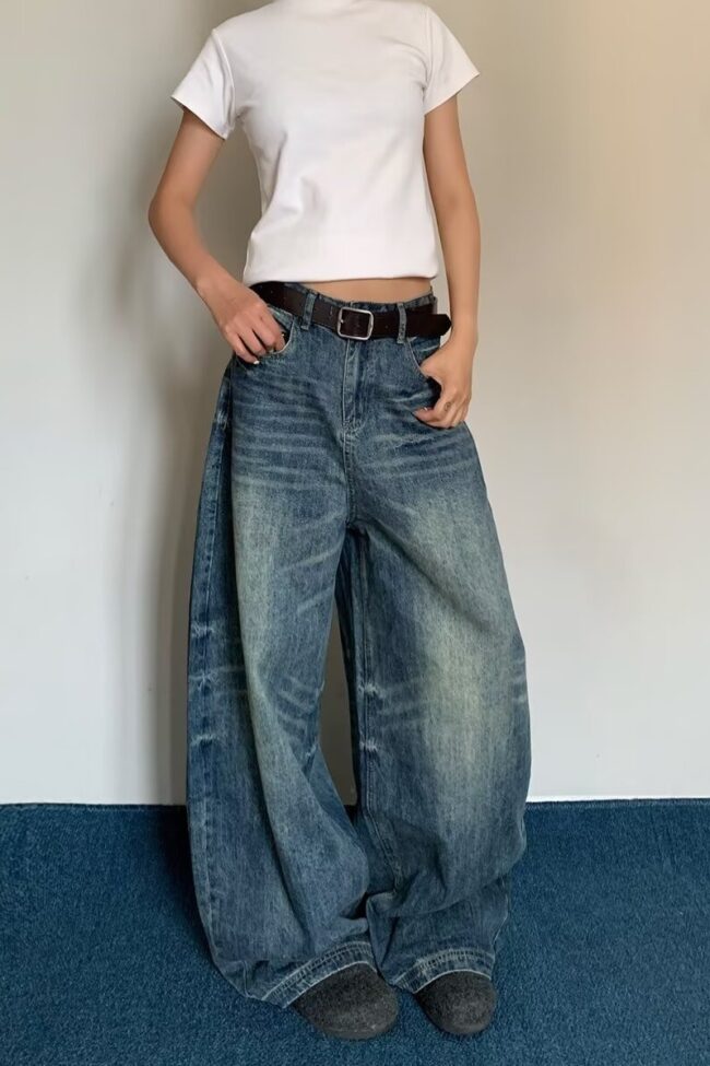 Retro Wide Leg Banana Pants Detail – La Rose Couture Trousers & Skirts