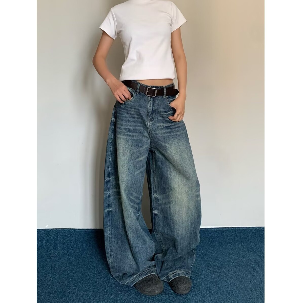 Retro Wide Leg Banana Pants - Image 5