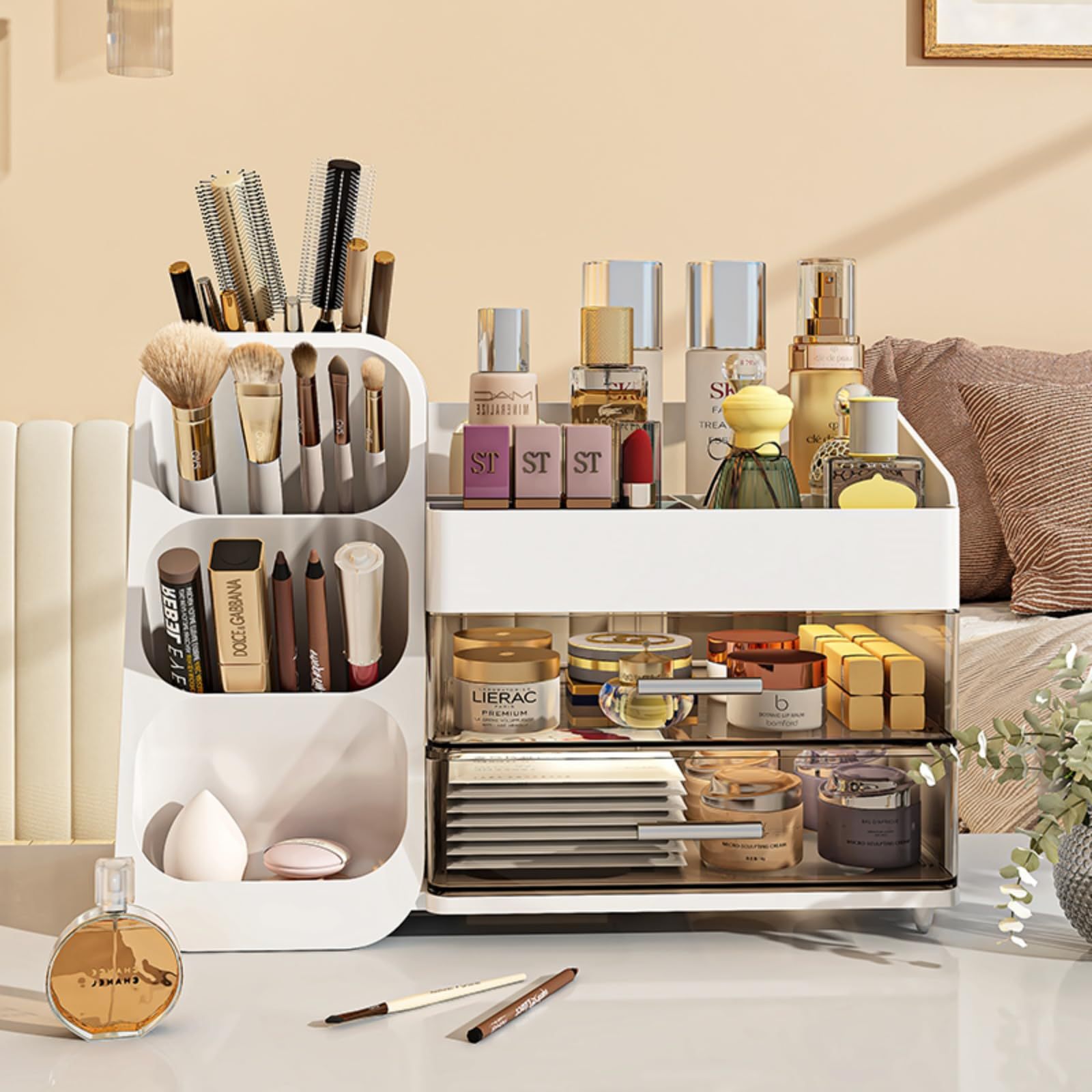 Cosmetic Organizer Storage Box with Drawers - Image 3