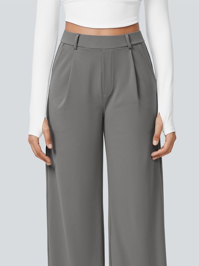 High waist suit pants stretch pants breathable comfortable casual pants women - Image 5