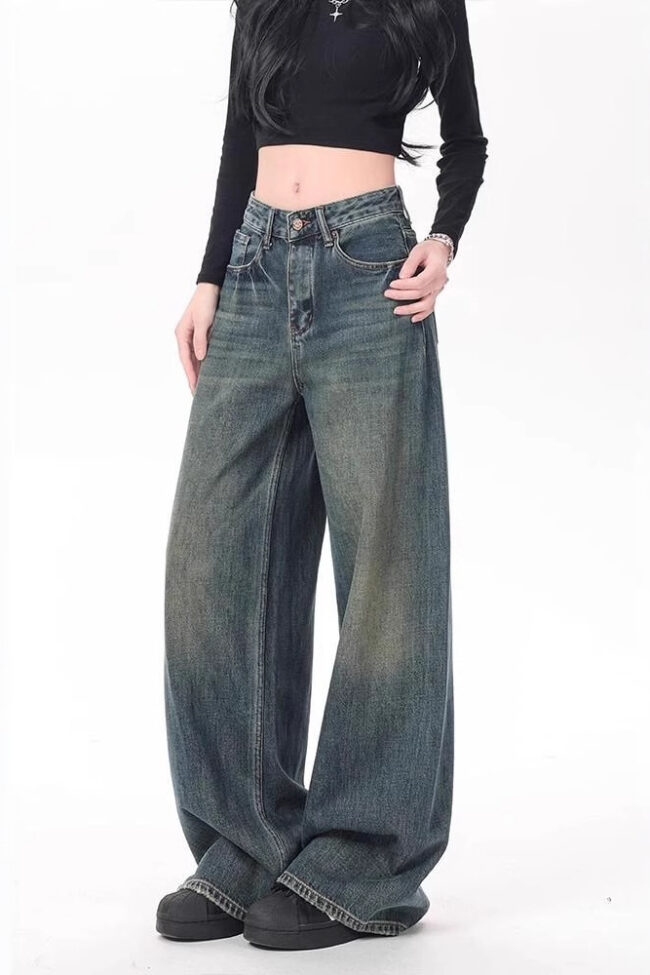 The Dorothee Wide Leg Jeans Detail – La Rose Couture Trousers & Skirts