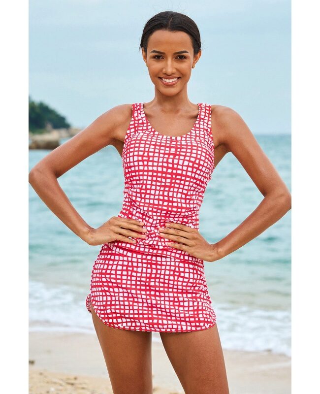 The Eleonore Plaid Suspender Skirt Swimsuit Set Detail – La Rose Couture Trousers & Skirts