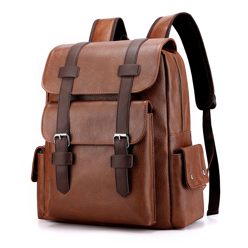 Soft PU Unisex Laptop Backpack - Image 4
