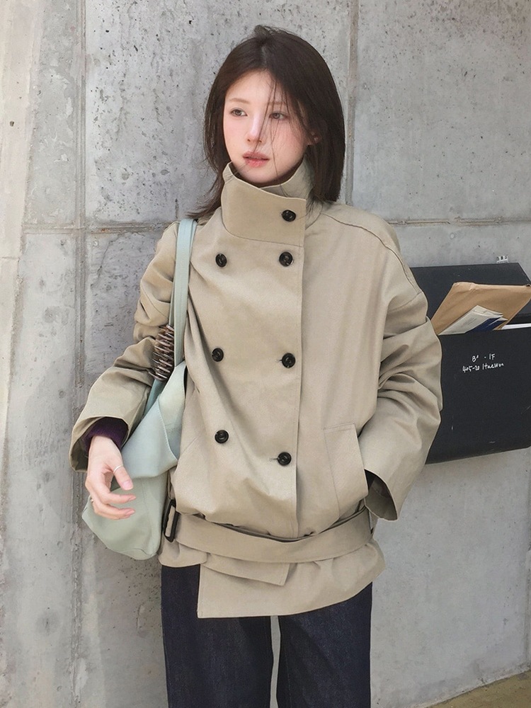 Double-breasted windbreaker jacket - Image 4