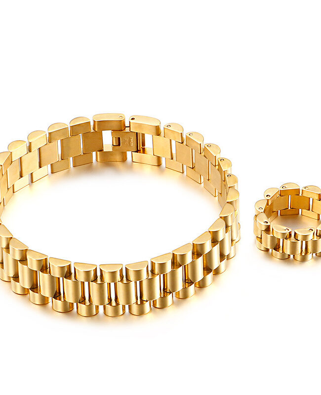 The Emmanuelle Punk Style Bracelet and Ring Set Detail – La Rose Couture Jewellery & Accessories