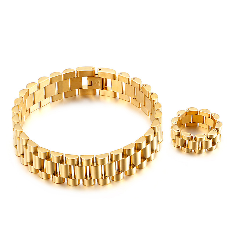 Punk Style Bracelet and Ring Set - Image 4