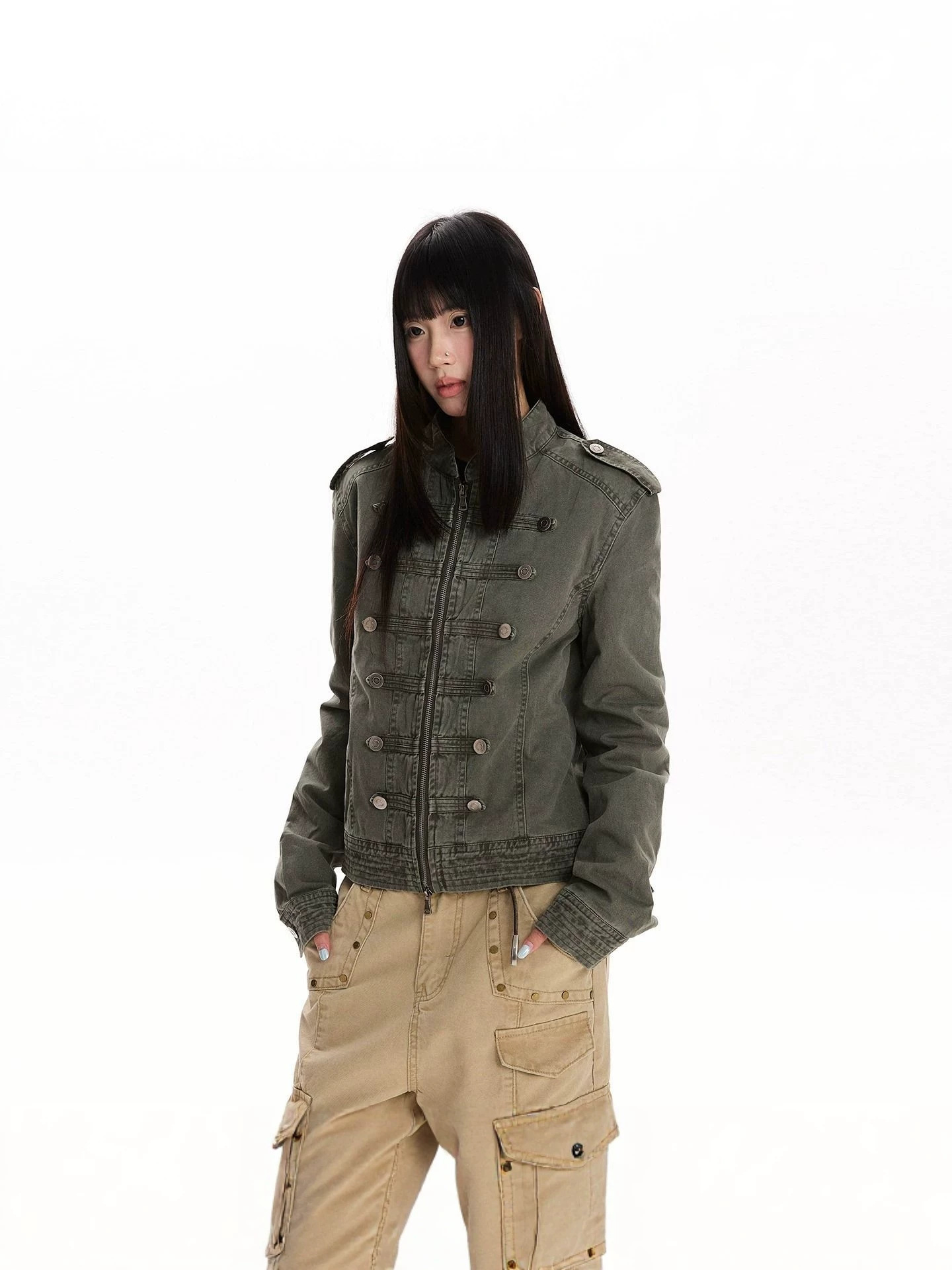 Palace Style Washed Denim Jacket for Women - Image 4