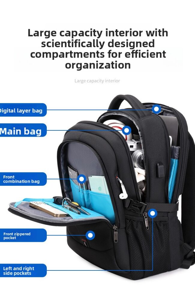 The Prudence Large Capacity Waterproof Laptop Backpack Detail – La Rose Couture Handbags & Clutches