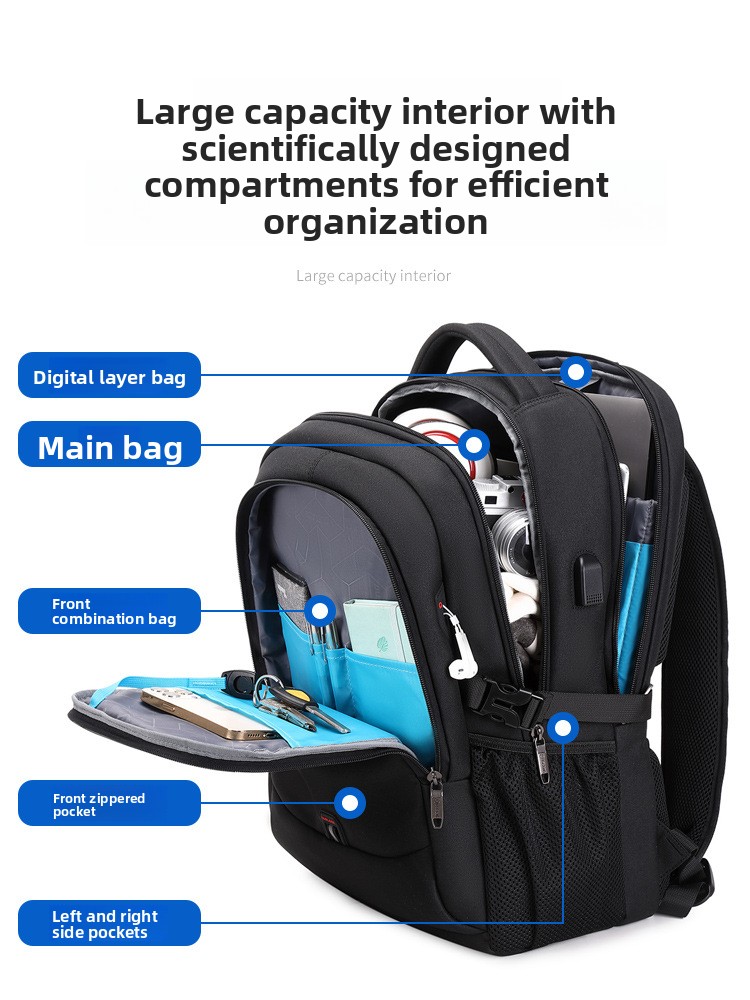 Large Capacity Waterproof Laptop Backpack - Image 5