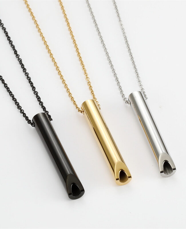 The Madeleine Mindfulness Breathing Whistle Pendant Necklace – La Rose Couture Jewellery & Accessories