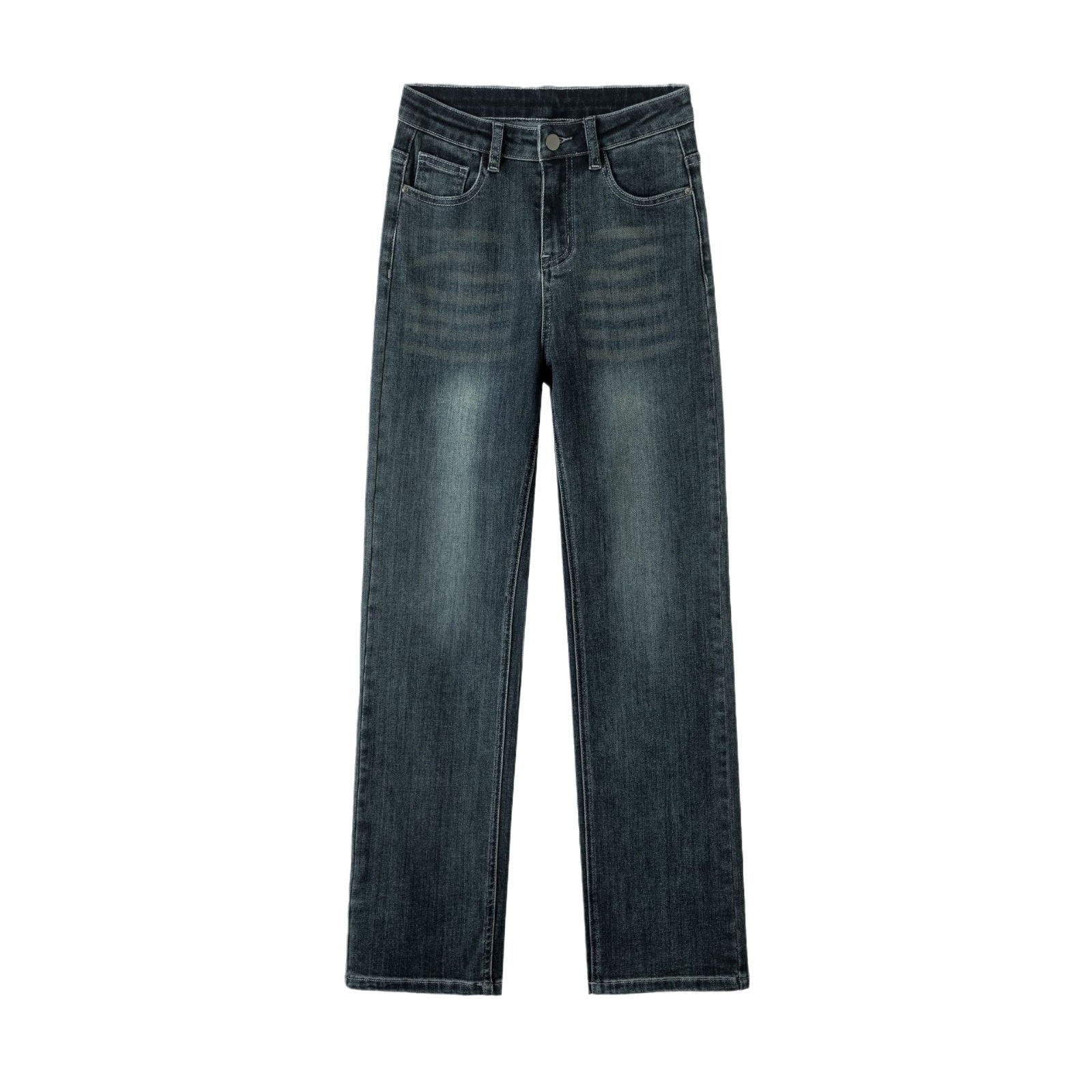 High Waisted Straight Leg Jeans for Women Slimming Cigarette Pants - Image 4