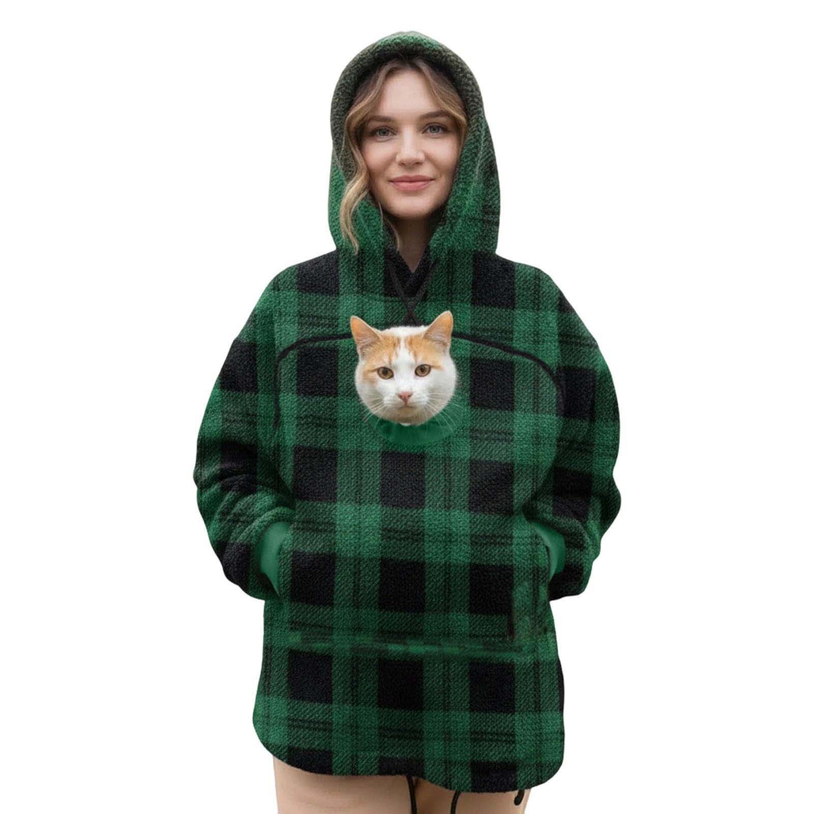 Hooded Sweater Hoodie Loose Casual Warm Sweater - Image 4