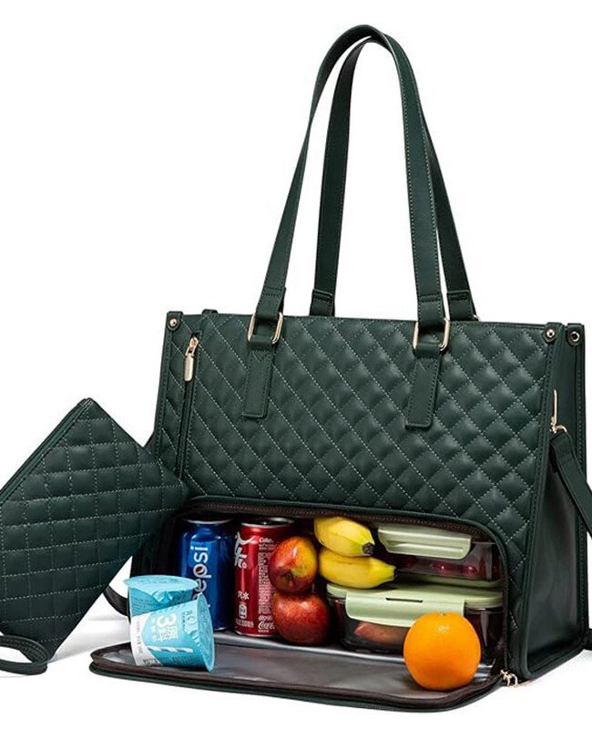 The Violette 2 in 1 Insulated Lunch Tote Bag Detail – La Rose Couture Handbags & Clutches