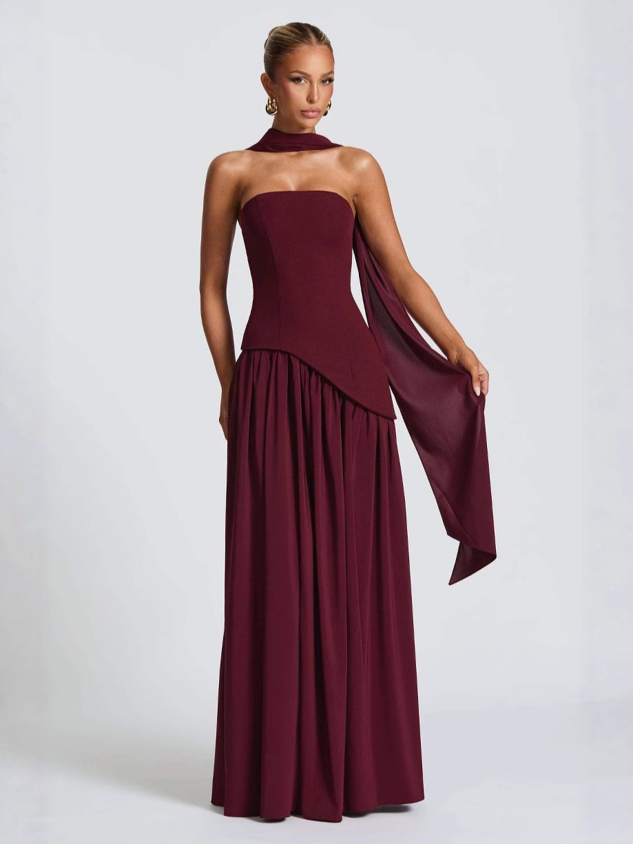 Solid Split Dress - Image 2
