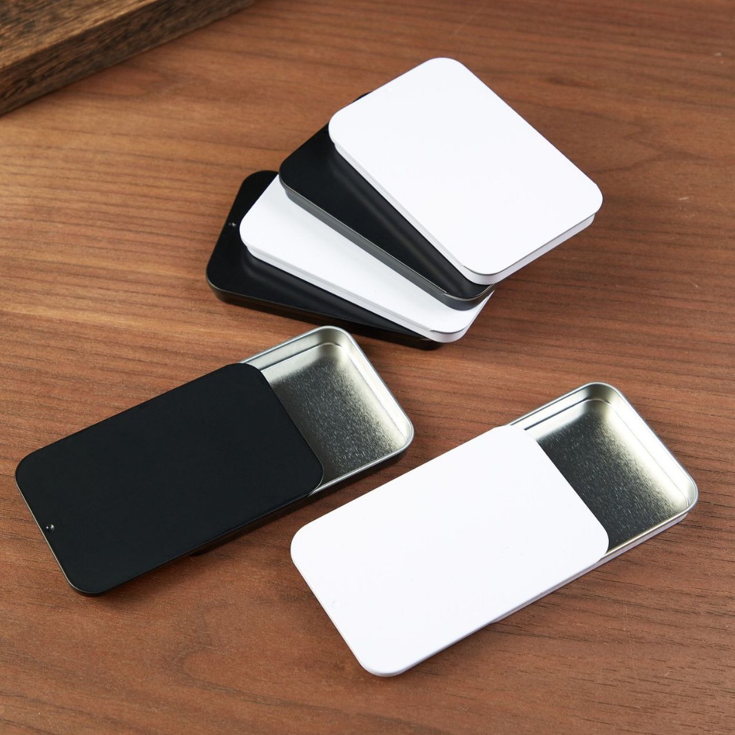 Slide-Top Tin Storage Box for Mini Items - Image 2
