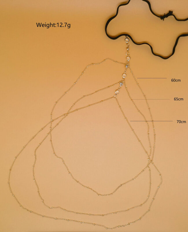 The Eugenie Zircon Beaded Leg Chain Body Jewelry Detail – La Rose Couture Jewellery & Accessories