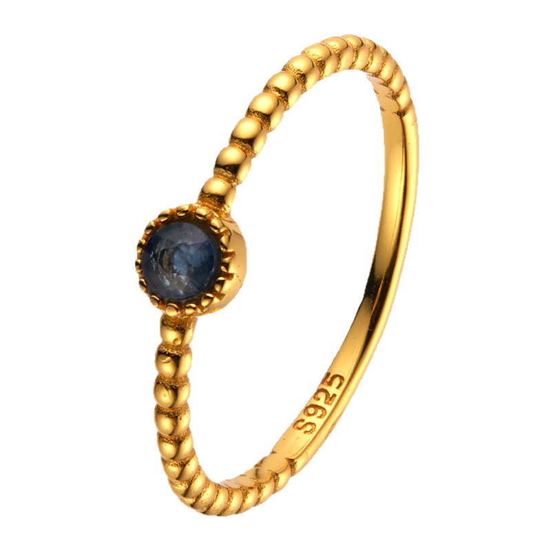 S925 Silver Adjustable Birthstone Ring - Image 5