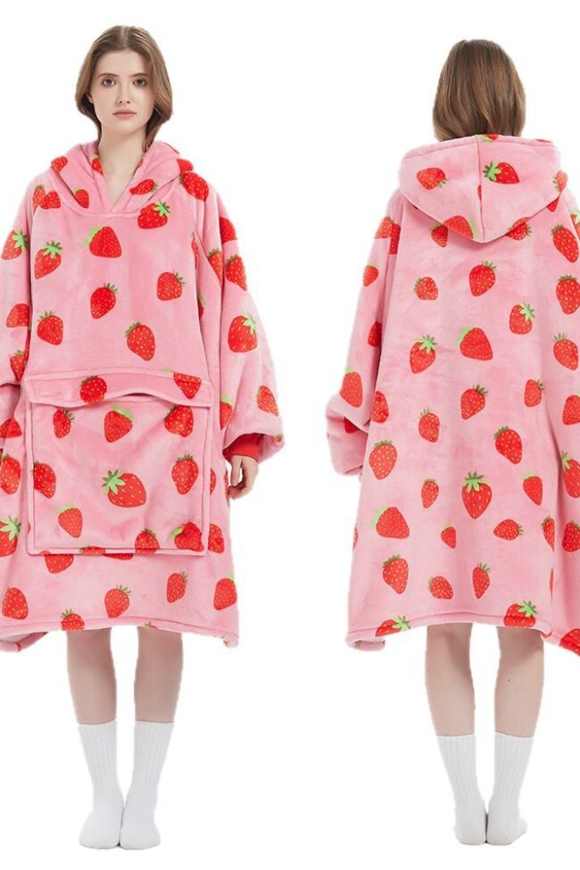 The Madeleine Oversized Flannel Hoodie Blanket with Pocket – La Rose Couture Tops & Blouses