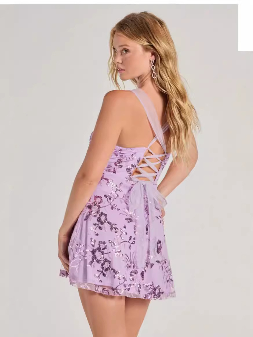 Sling Sequin Slim Fit Dress - Image 3