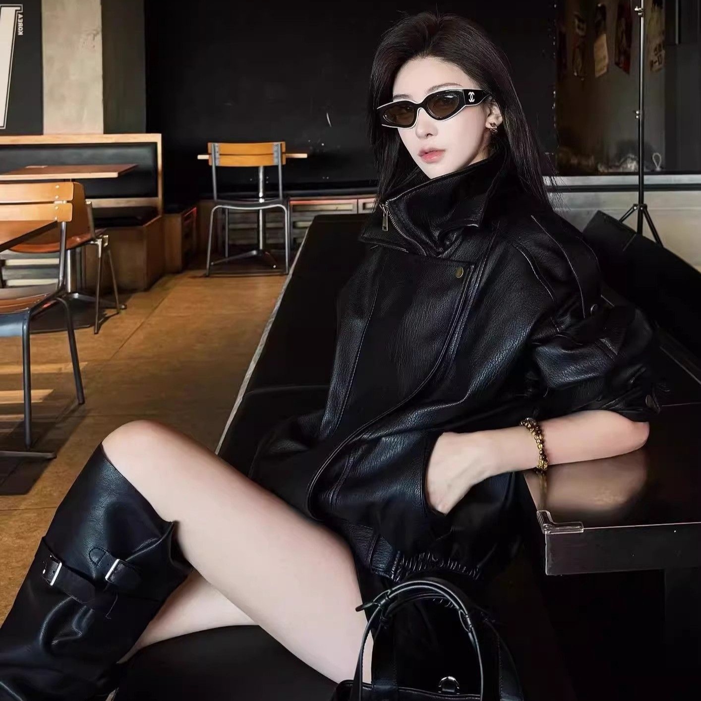 womens leather jacket - Image 4