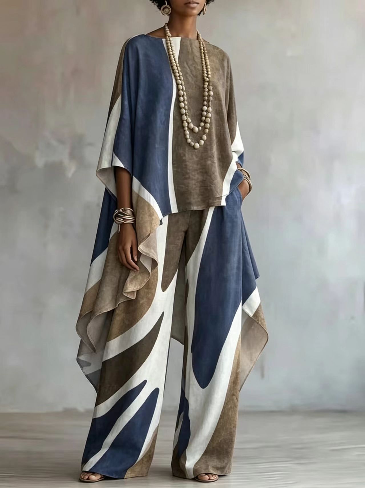 Geometric Print Two Piece Set
