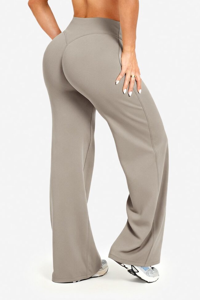 The Dorothee High Waisted Hip Lifting Wide Leg Pants Detail – La Rose Couture Trousers & Skirts