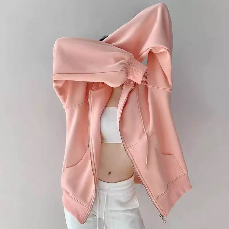 Womens Fleece Lined Hooded Jacket - Image 3