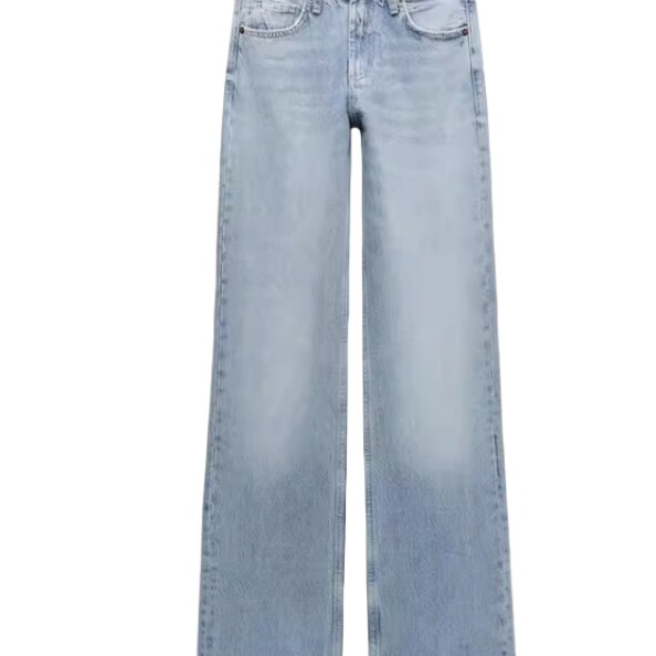 Women's Mid-Waist Wide-Leg Denim Pants - Image 2