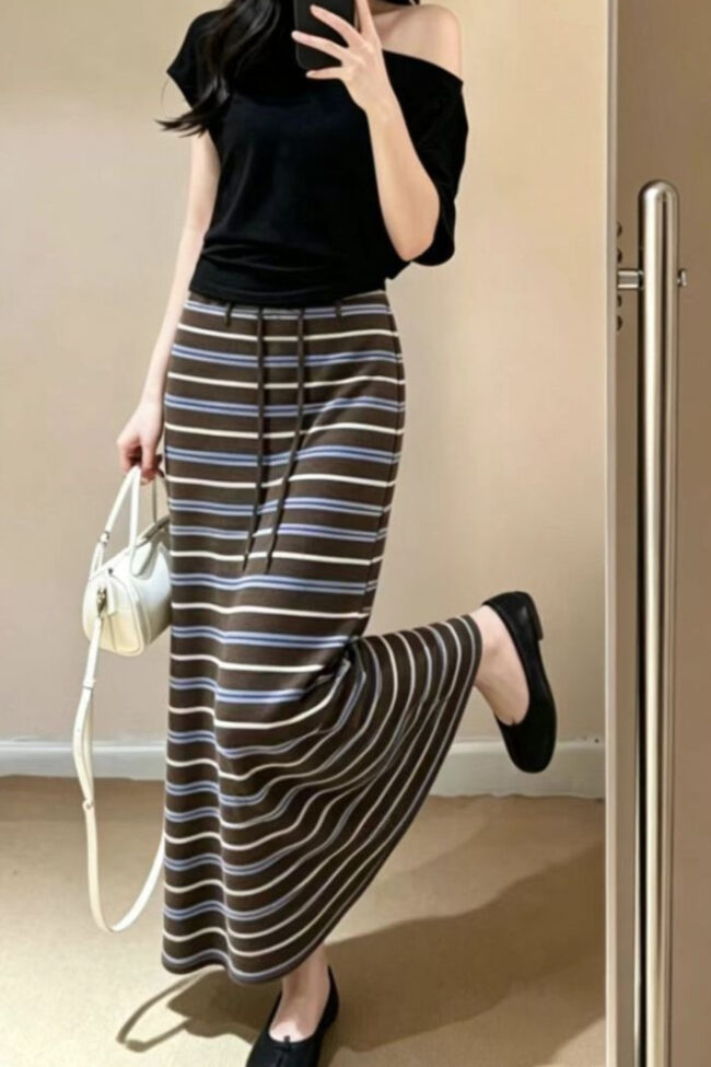 The Clarisse Drawstring High Waist Skirt Detail – La Rose Couture Trousers & Skirts