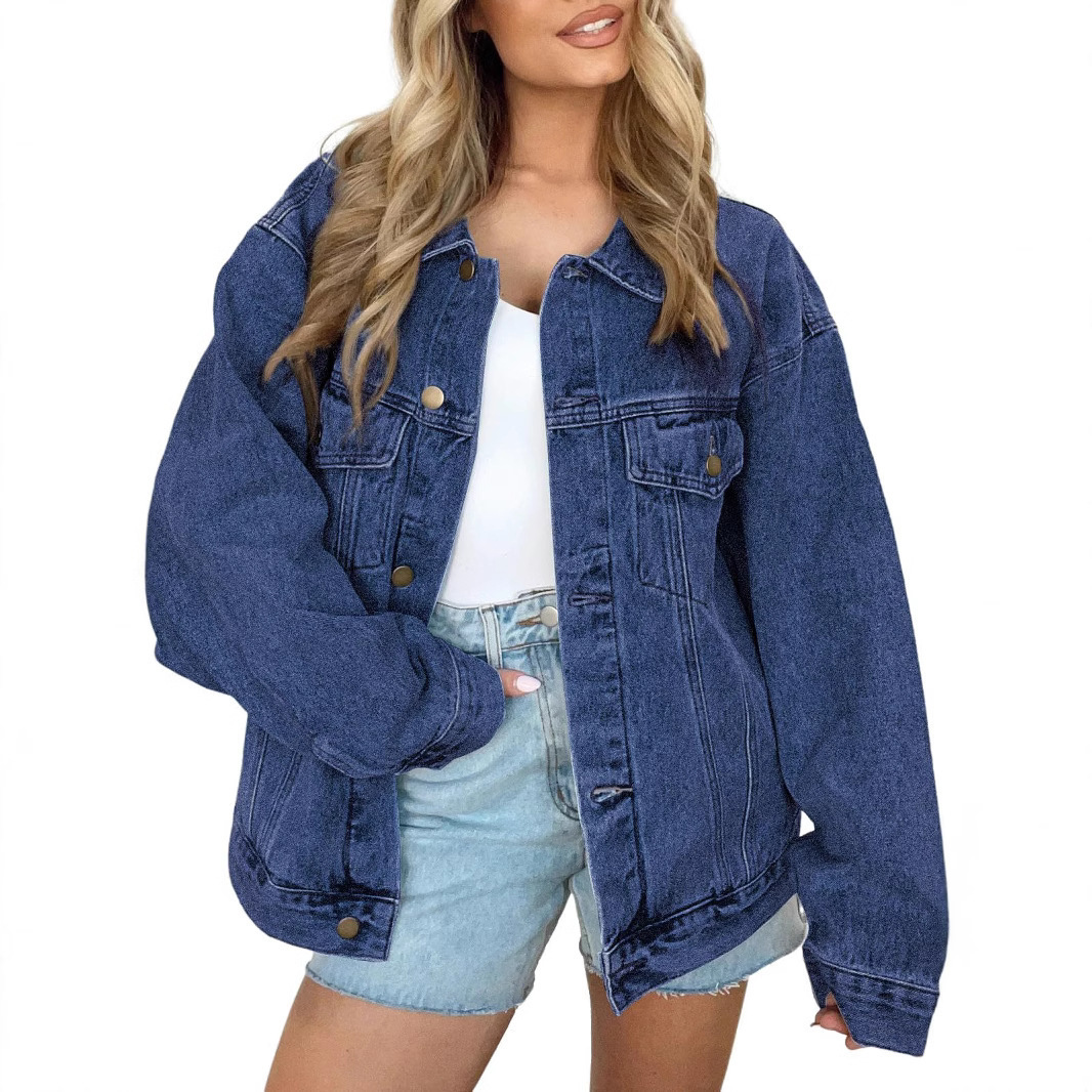 Women's Denim Button Front Jacket - Image 4