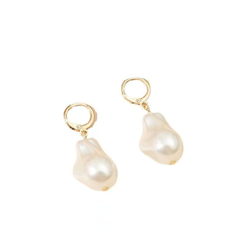 Irregular Baroque Pearl Earrings - Image 3