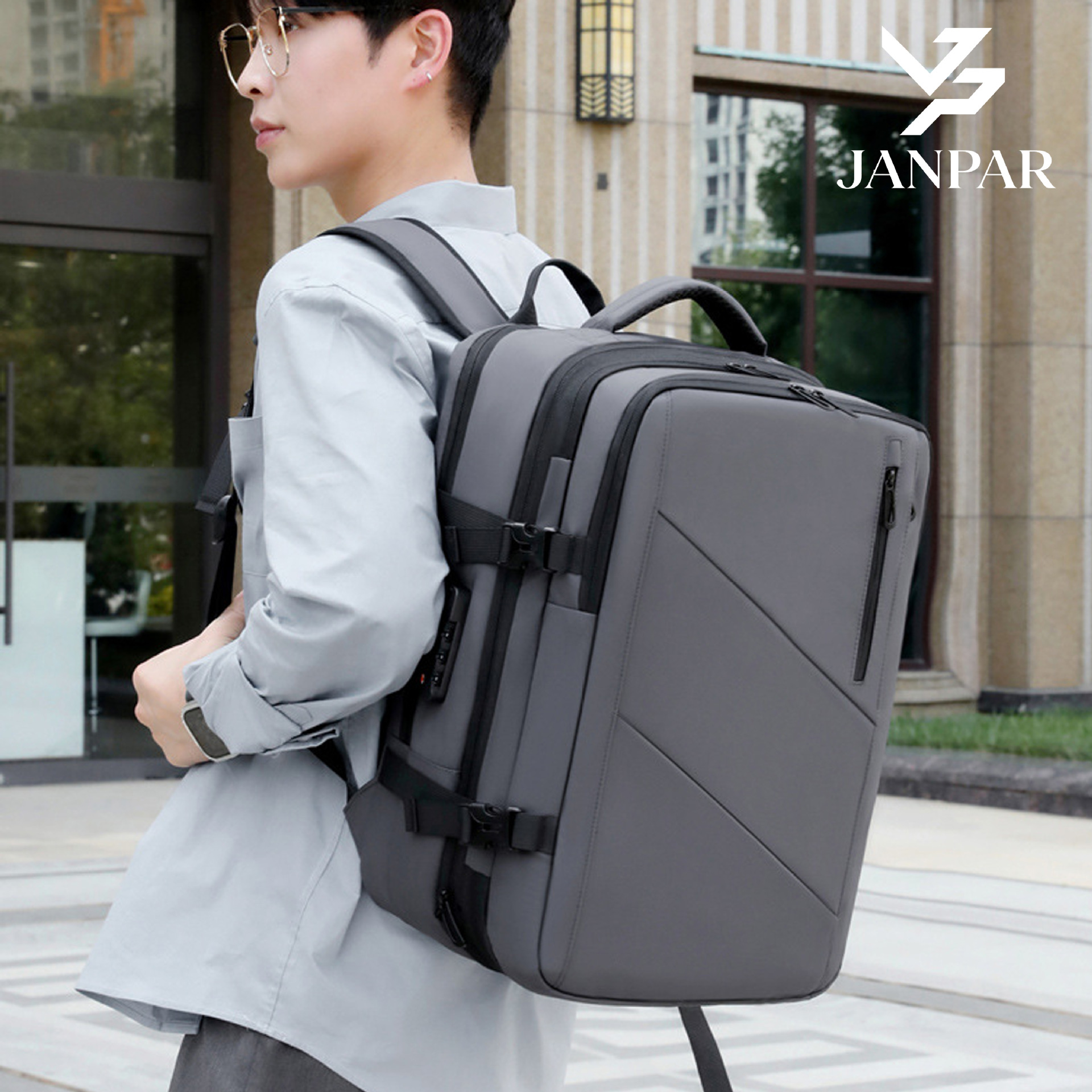 Multifunctional Airbag Laptop Backpack - Image 3